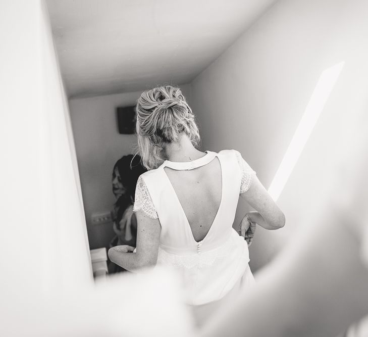 Belle & Bunty Dress For A Meadow Wedding In A Clear Roof Marquee With Peony Bouquets & Images From Love That Smile Photography