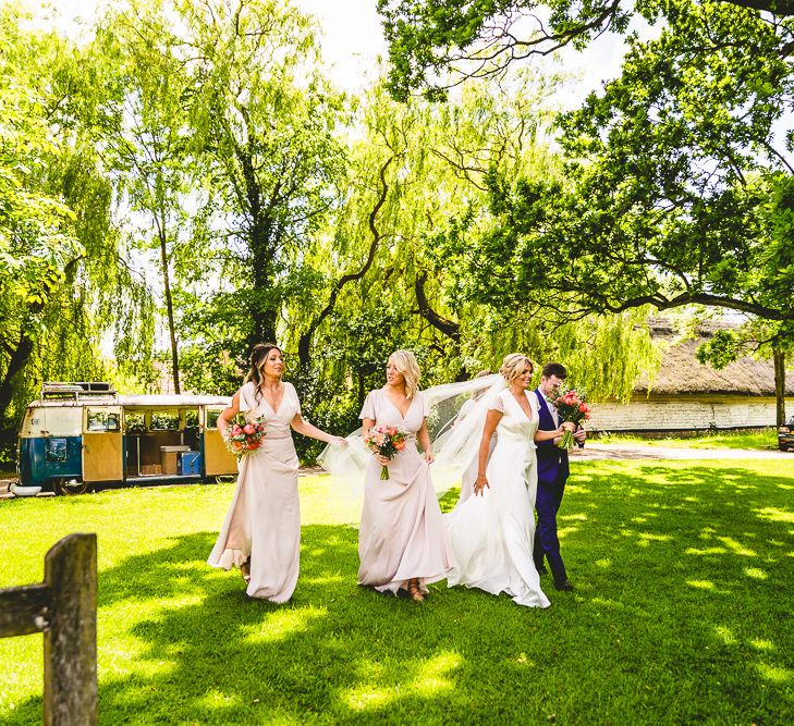 Belle & Bunty Dress For A Meadow Wedding In A Clear Roof Marquee With Peony Bouquets & Images From Love That Smile Photography