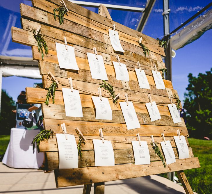 Rustic Table Plan For Wedding