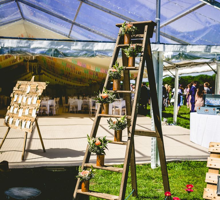 Belle & Bunty Dress For A Meadow Wedding In A Clear Roof Marquee With Peony Bouquets & Images From Love That Smile Photography