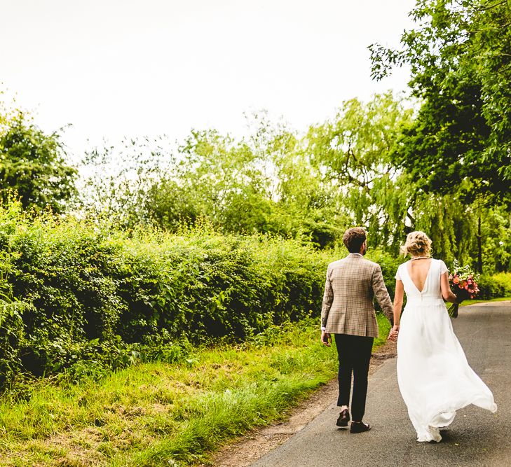 Belle & Bunty Dress For A Meadow Wedding In A Clear Roof Marquee With Peony Bouquets & Images From Love That Smile Photography