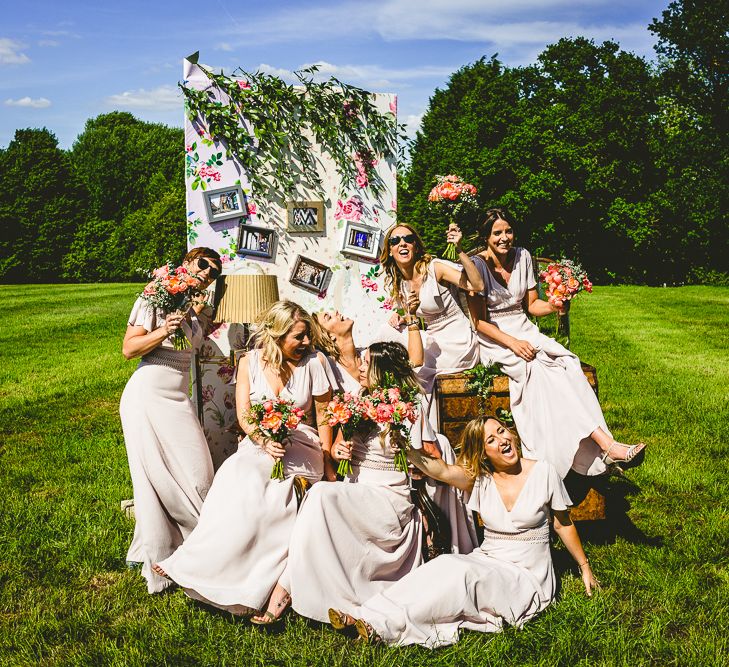 Belle & Bunty Dress For A Meadow Wedding In A Clear Roof Marquee With Peony Bouquets & Images From Love That Smile Photography