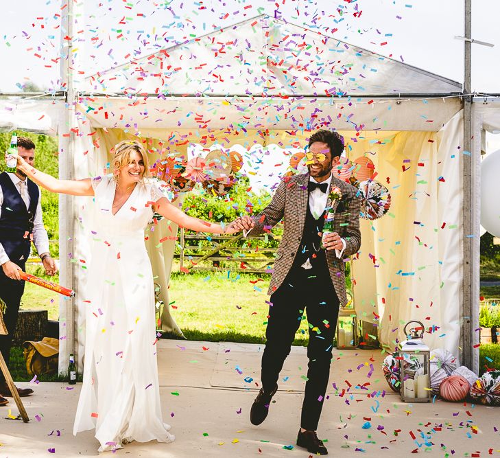 Confetti Canon At Wedding