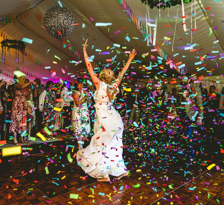 Confetti Canon At Wedding