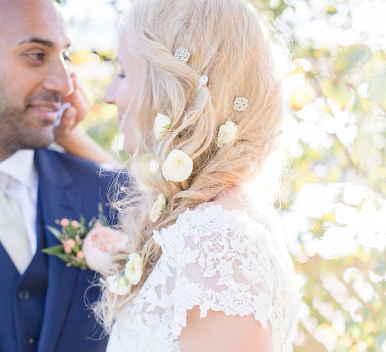 Wedding Hair Plaited/Braided With Flowers