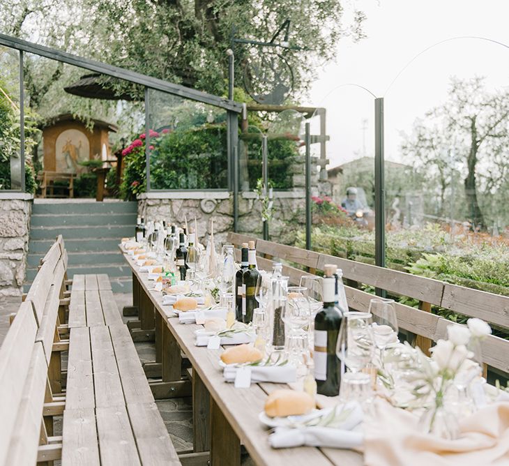 Outdoor Reception | Elegant Family Destination Wedding at Malcesine in Italy, Planned by Lake Garda Weddings | Georgina Harrison Photography