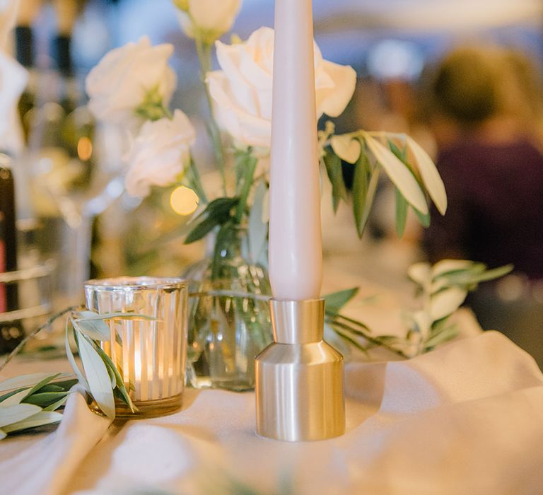 Tapered Candle | Elegant Family Destination Wedding at Malcesine in Italy, Planned by Lake Garda Weddings | Georgina Harrison Photography