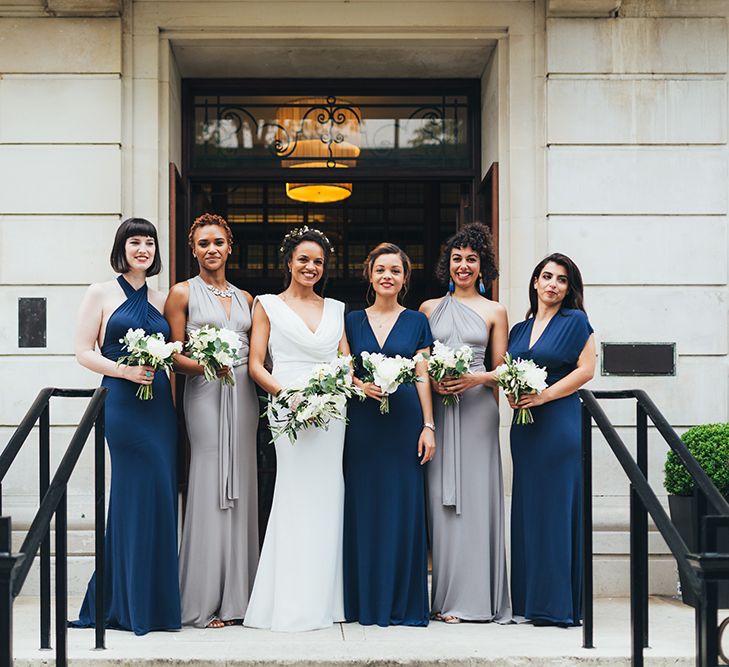 Navy & Silver Bridesmaids