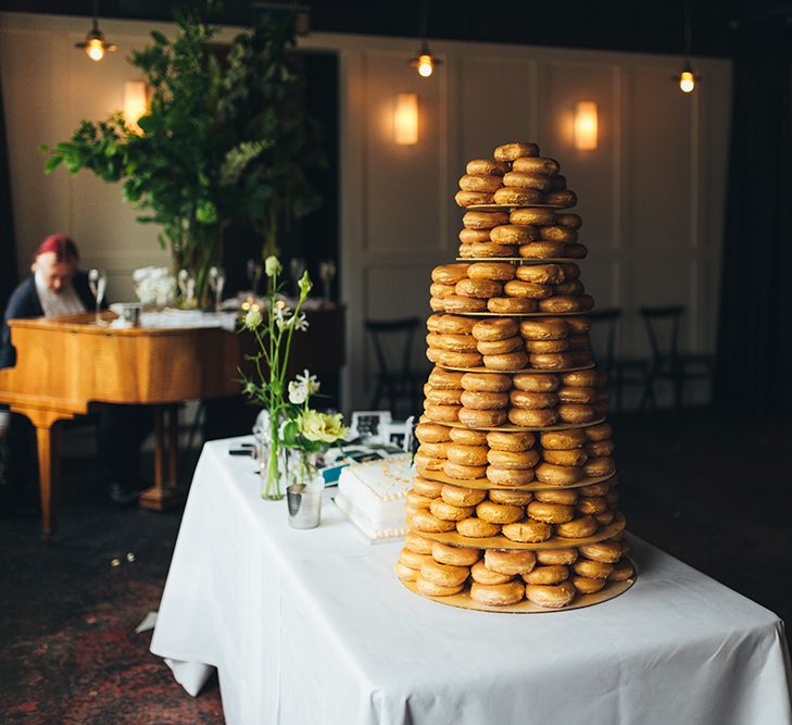 Krispy Kreme Donut Tower Wedding Cake