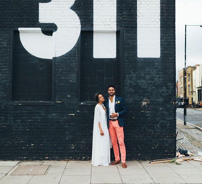 Urban Bride & Groom Portrait