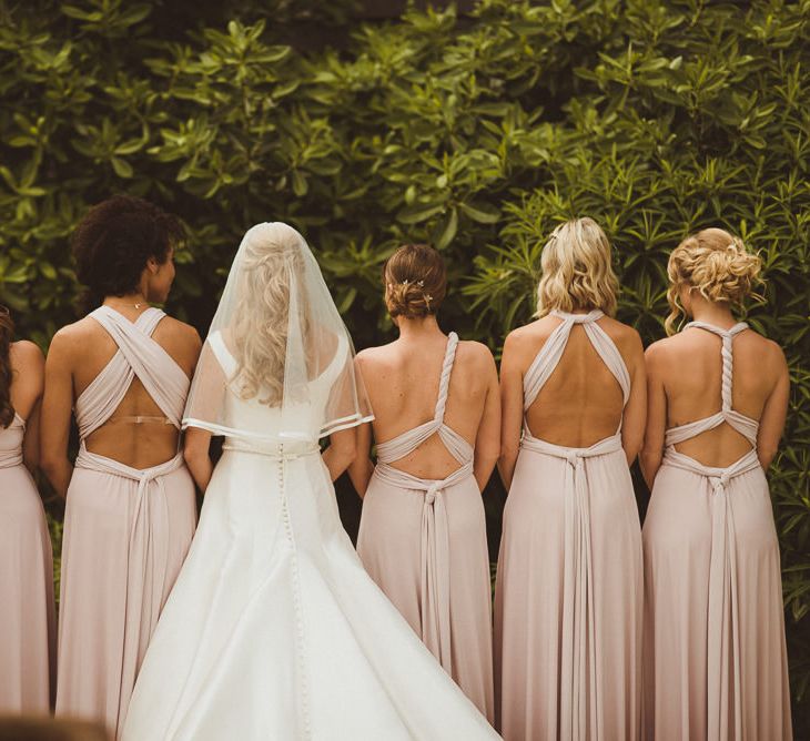 Bridesmaids in Pink Multiway Coast Dresses