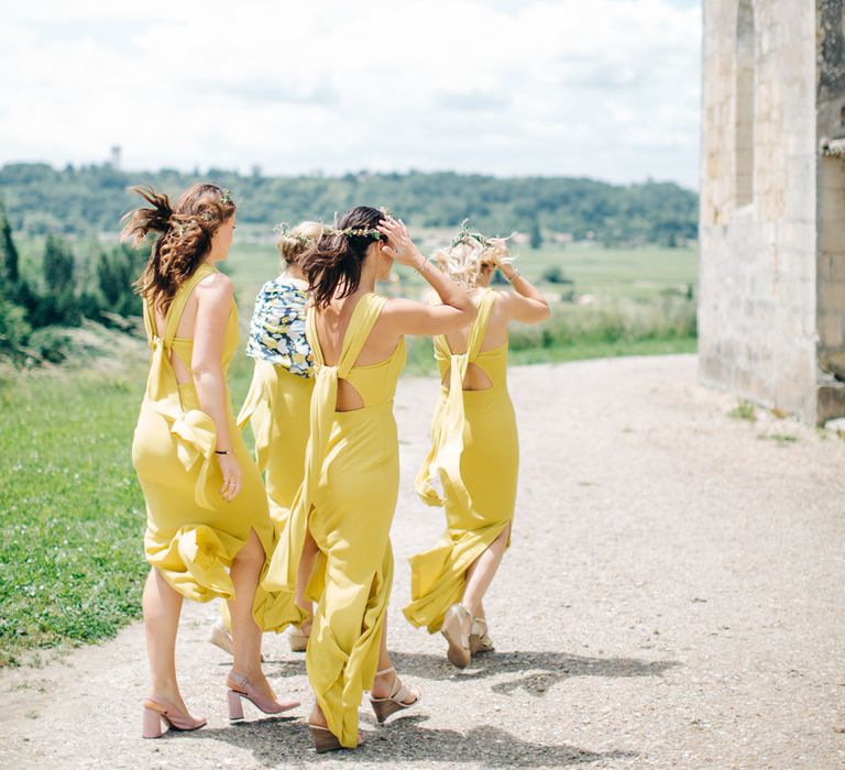 Mustard Yellow Bridesmaids Dresses from Whistles