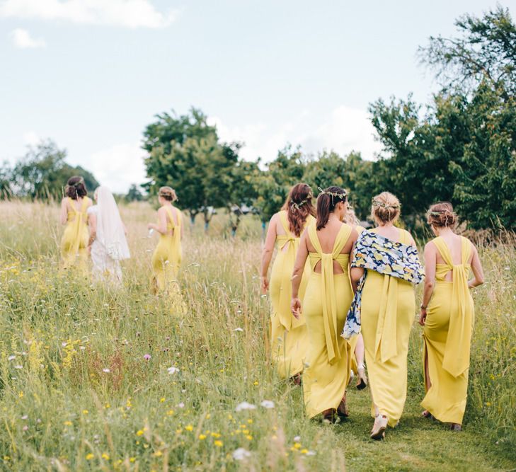 Mustard Yellow Bridesmaids Dresses from Whistles