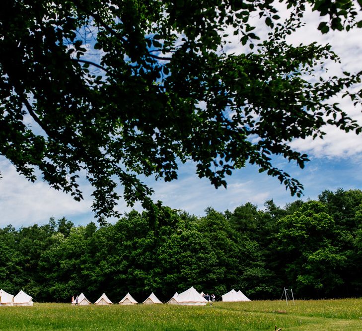 Bell Tents | Brightly Coloured Woodland Wedding | Epic Love Story Photography