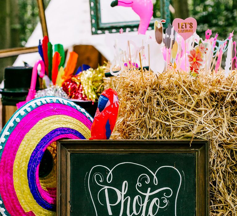 Chalkboard Sign | Brightly Coloured Woodland Wedding | Epic Love Story Photography