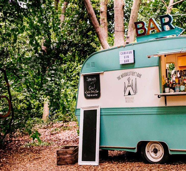 Caravan Bar | Woodland Weddings | Epic Love Story Photography