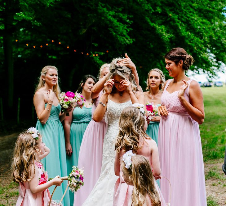 Bridal Party Entrance | Brightly Coloured Woodland Wedding | Epic Love Story Photography