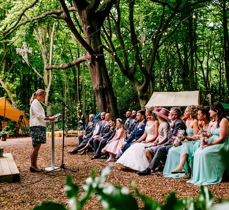 Bridesmaids | Outdoor Wedding Ceremony | Brightly Coloured Woodland Wedding | Epic Love Story Photography