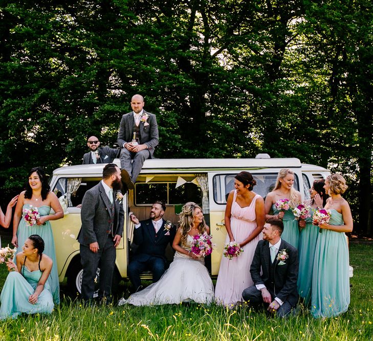 Buttercup Camper Van | Wedding Party | Epic Love Story Photography