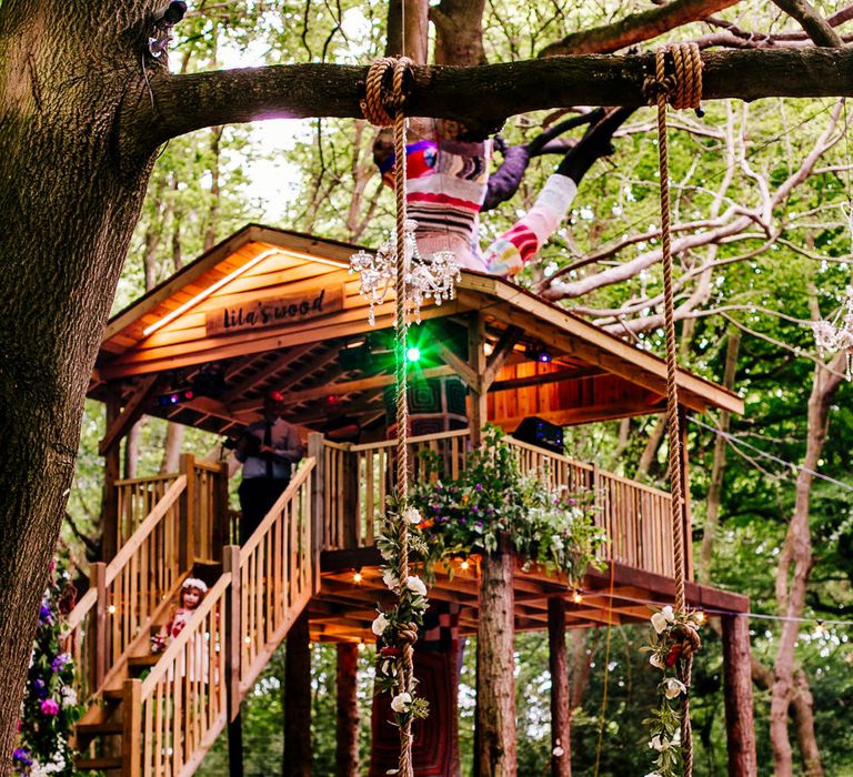 Tree House | Brightly Coloured Woodland Wedding | Epic Love Story Photography