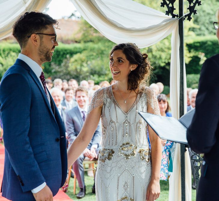 Bride & Groom Outdoor Wedding Ceremony