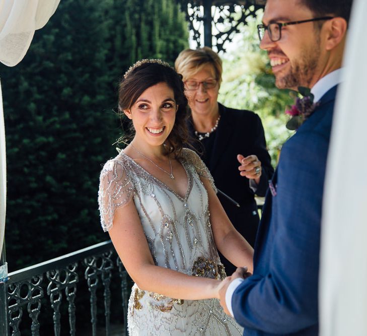 Bride & Groom Outdoor Wedding Ceremony