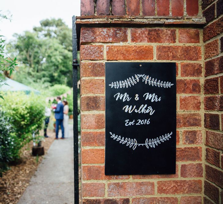 Blackboard Wedding Sign