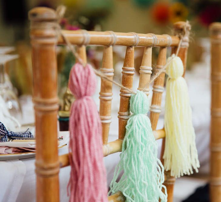 Wool Tassel Chair Back Decor