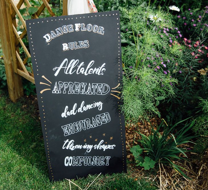 Blackboard Wedding Sign