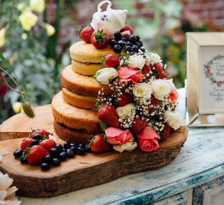 Homemade Sponge Wedding Cake