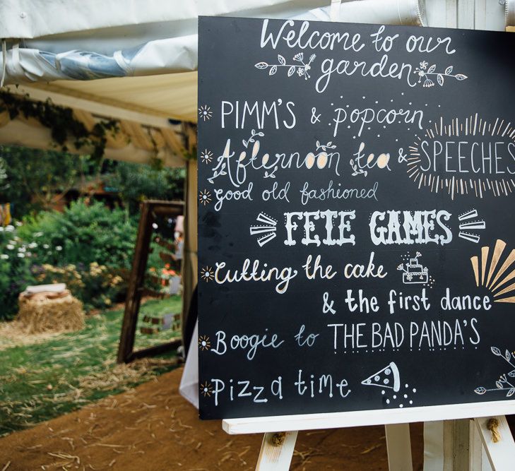 Blackboard Wedding Sign