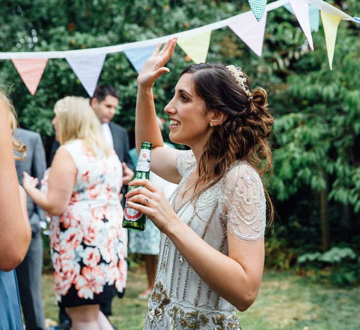 Bride in Pre Owned Jenny Packham Wedding Dress