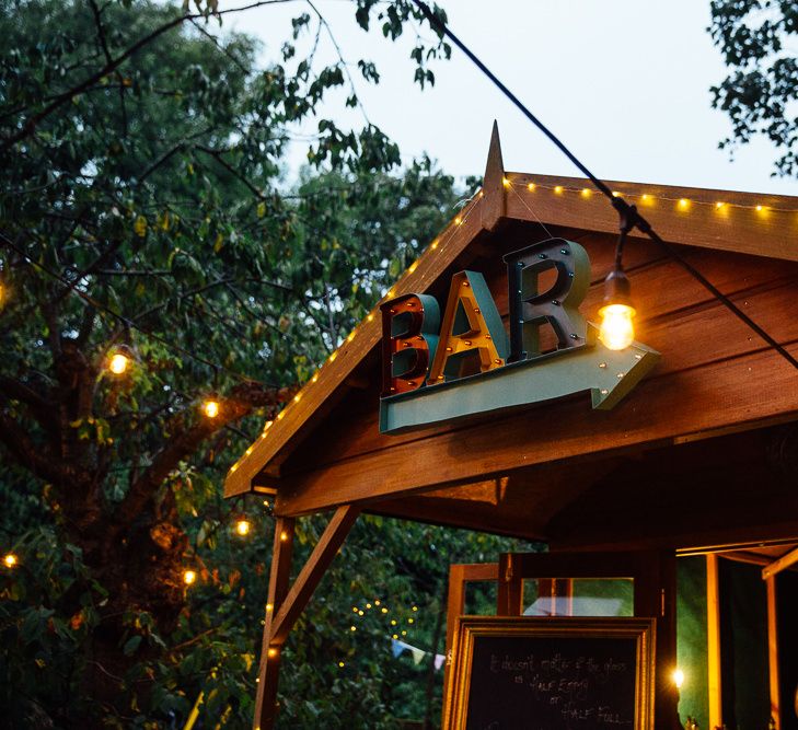 Back Garden Shed Bar Area