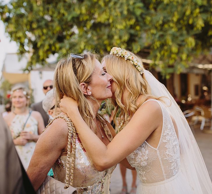 Bride in Flora Bridal Wedding Dress | Raquel Benito Photography