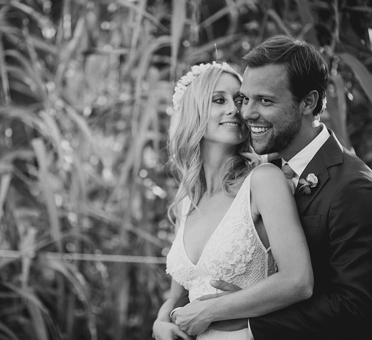 Couple Portrait | Bride in Flora Bridal Wedding Dress | Raquel Benito Photography