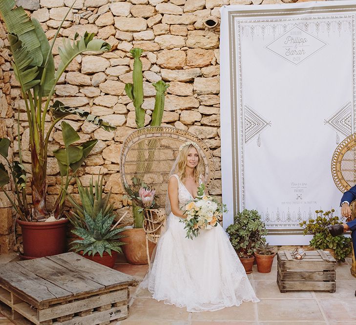 Couple Portrait | Bride in Flora Bridal Wedding Dress | Raquel Benito Photography