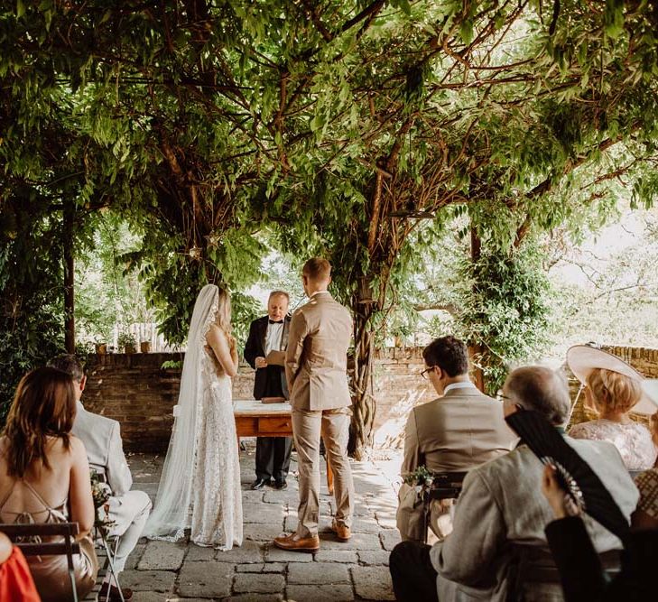 Rustic Wedding In Italy At Locanda Rosa Rosae With Intimate Candle Lit Dinner &amp; Bride In Mango Dress With Veil By AM Faulkner With Images From Alen Karupovic