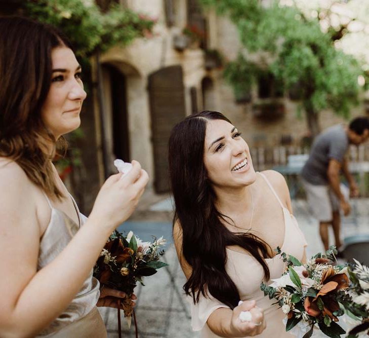 Rustic Wedding In Italy At Locanda Rosa Rosae With Intimate Candle Lit Dinner &amp; Bride In Mango Dress With Veil By AM Faulkner With Images From Alen Karupovic