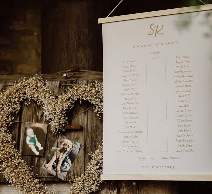 Simple Yet Striking Table Plan For Outdoor Reception