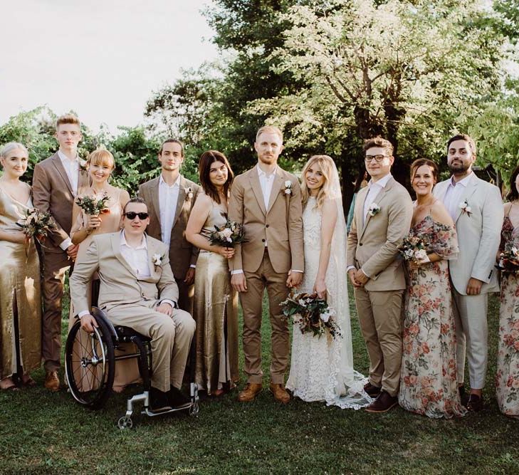 Rustic Wedding In Italy At Locanda Rosa Rosae With Intimate Candle Lit Dinner &amp; Bride In Mango Dress With Veil By AM Faulkner With Images From Alen Karupovic