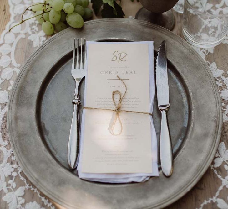 Elegant Place Setting For Destination Wedding