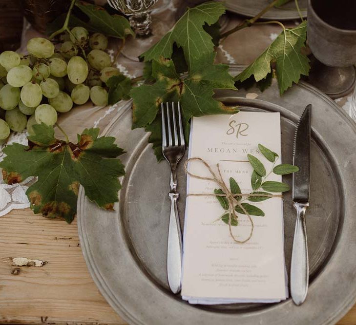 Elegant Place Setting For Destination Wedding