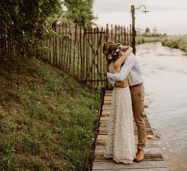 Rustic Wedding In Italy At Locanda Rosa Rosae With Intimate Candle Lit Dinner & Bride In Mango Dress With Veil By AM Faulkner With Images From Alen Karupovic