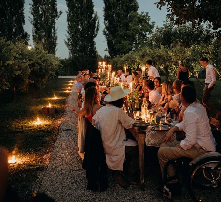 Rustic Wedding In Italy At Locanda Rosa Rosae With Intimate Candle Lit Dinner & Bride In Mango Dress With Veil By AM Faulkner With Images From Alen Karupovic