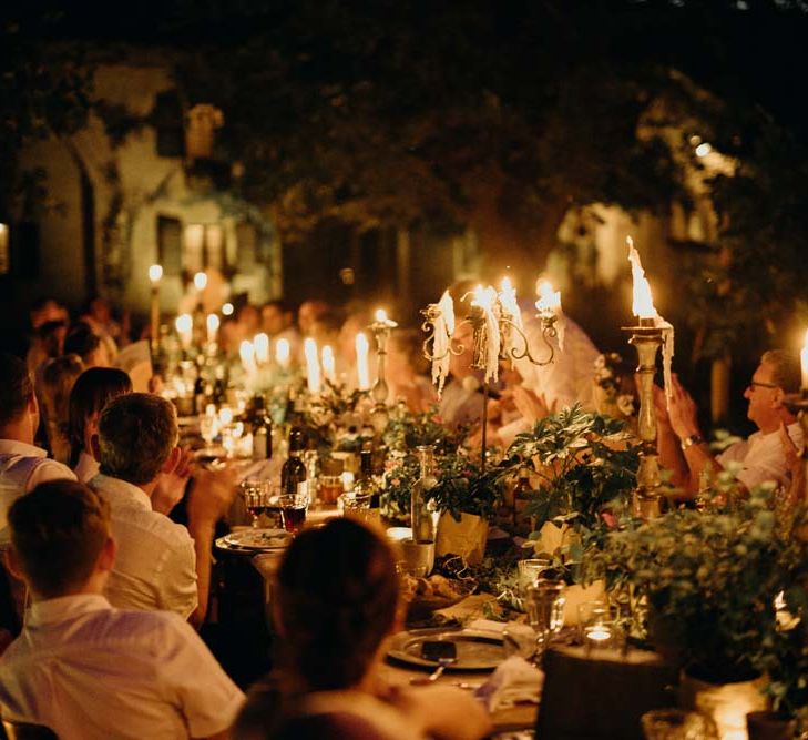 Rustic Wedding In Italy At Locanda Rosa Rosae With Intimate Candle Lit Dinner & Bride In Mango Dress With Veil By AM Faulkner With Images From Alen Karupovic