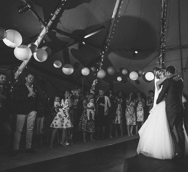 Bride & Groom First Dance Portrait