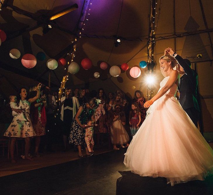 Bride & Groom First Dance Portrait