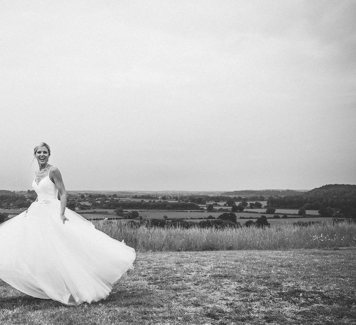 Bride in Mori Lee Wedding Dress