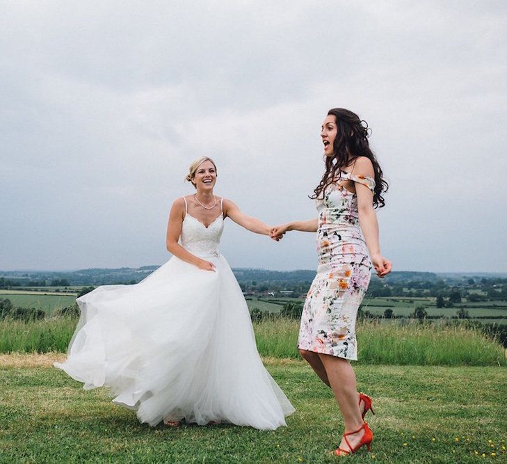 Bride in Mori Lee Wedding Dress