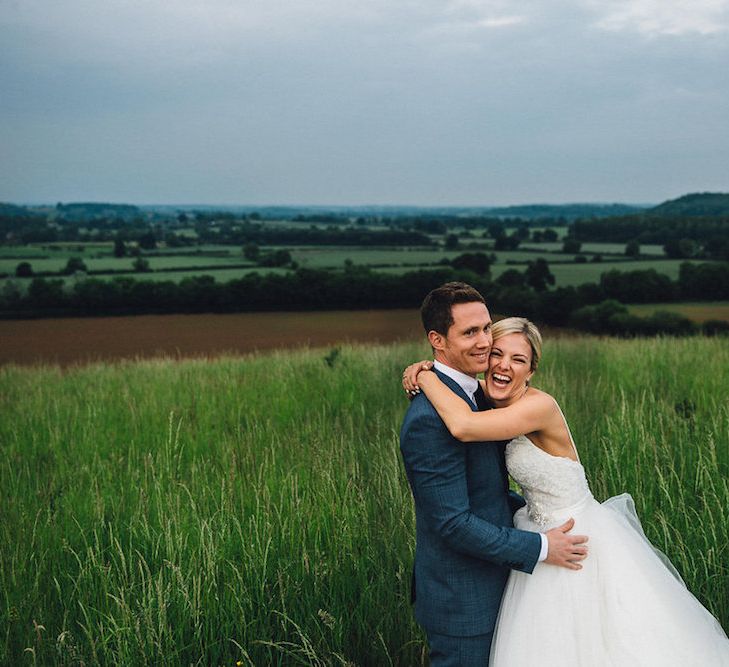 Bride in Mori Lee Wedding Dress